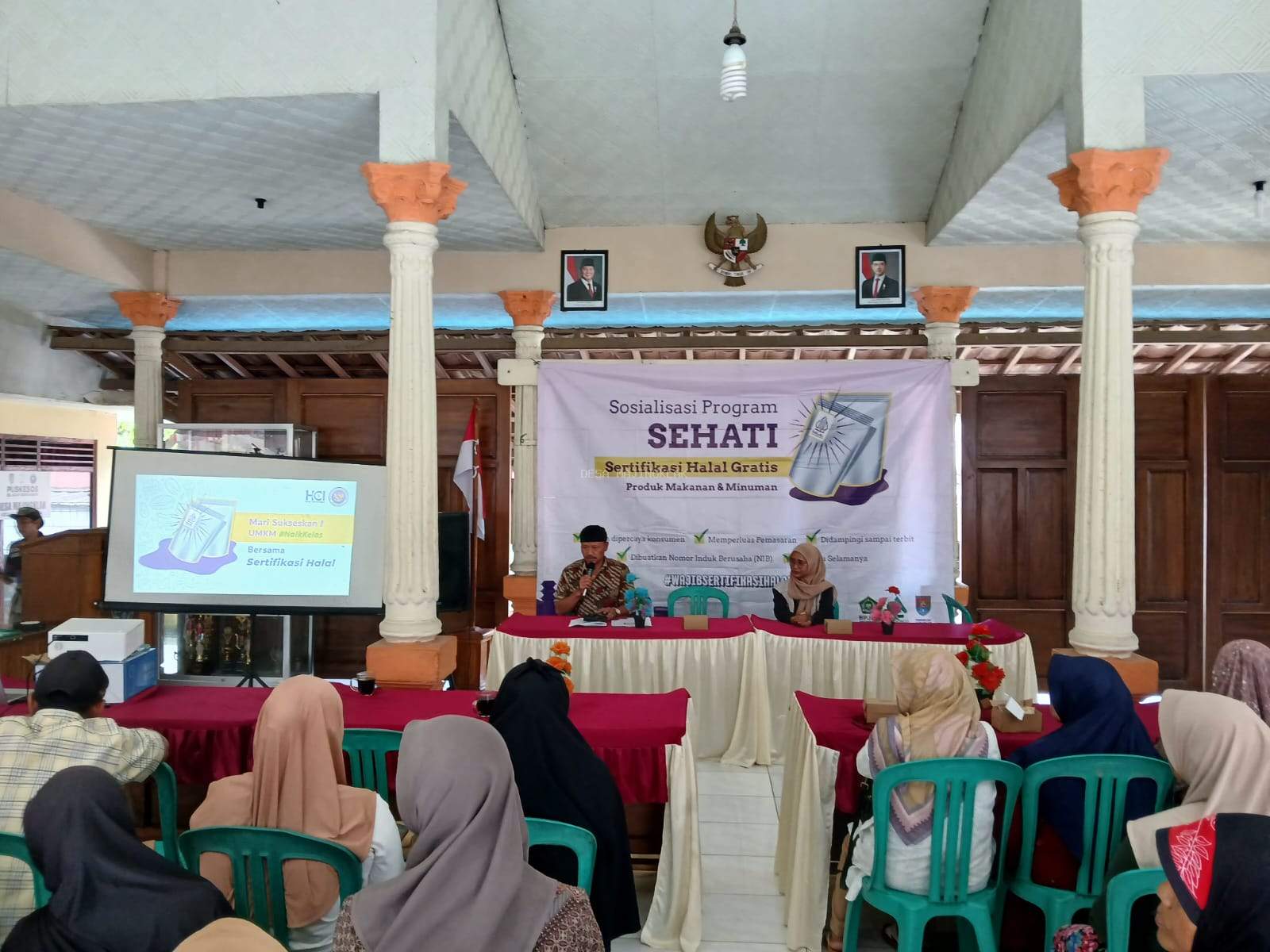 SOSIALISASI PROGRAM SEHATI ( SERTIFIKASI HALAL GRATIS ) DESA MAJINGKLAK KECAMATAN WANAREJA KABUPATEN CILACAP