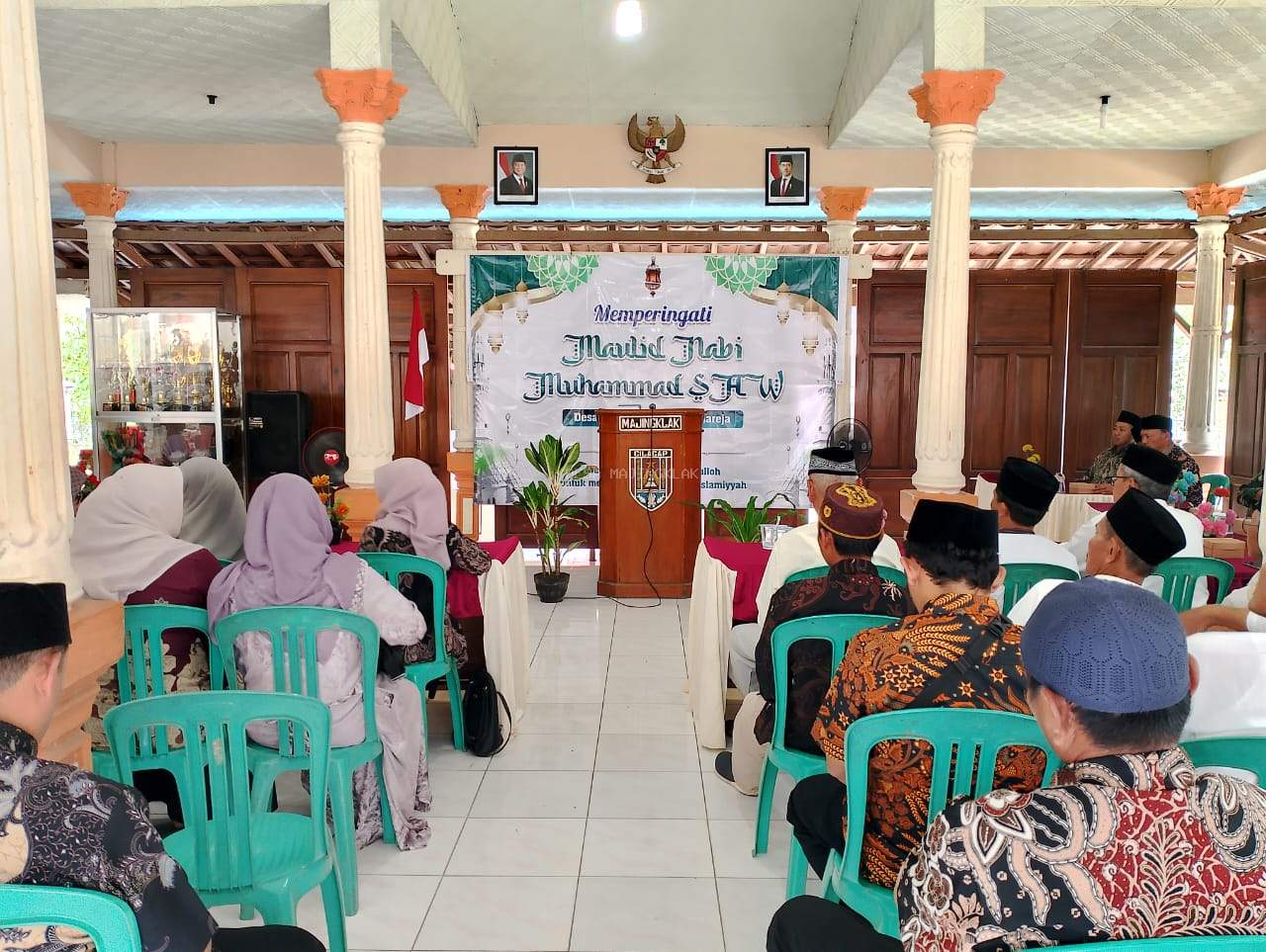 DESA MAJINGKLAK KECAMATAN WANAREJA MENGGELAR ACARA PERINGATAN MAULID NABI 1447 H